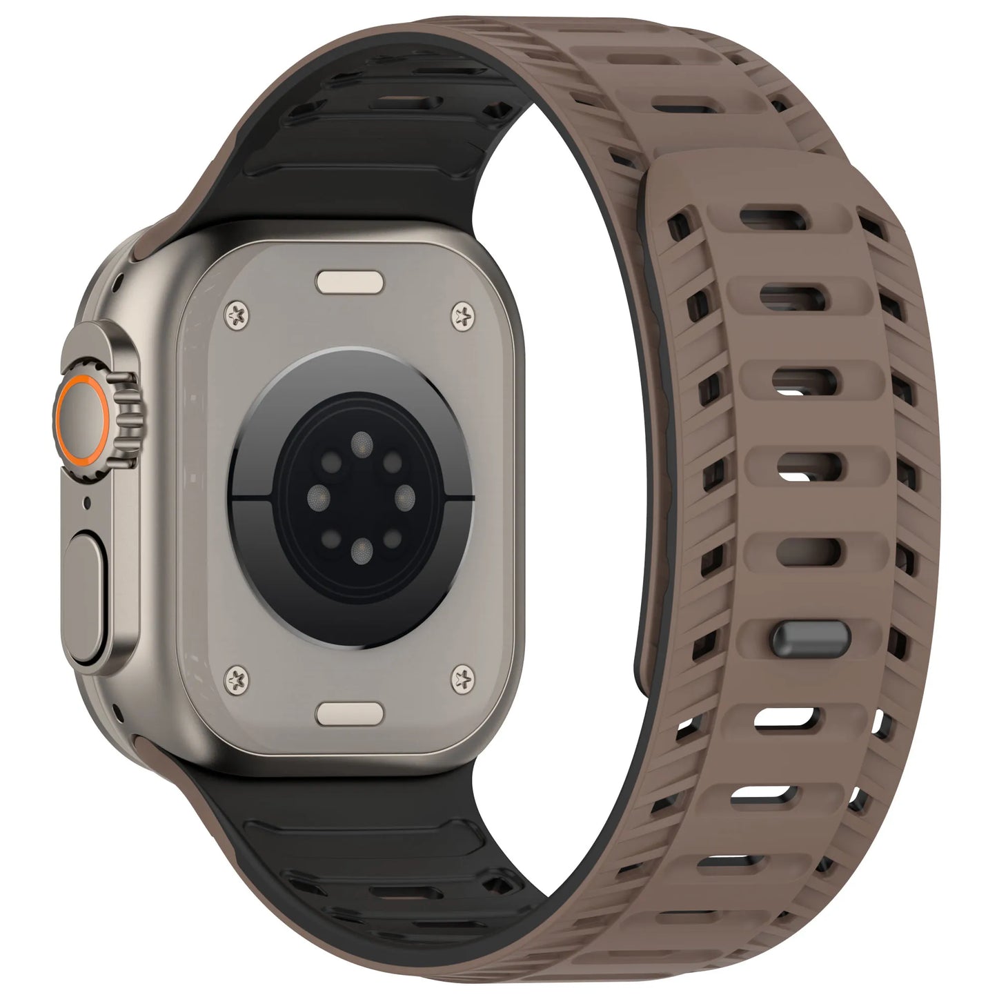 Magnetic Silicone Strap for Apple Watch Ultra 2 & Series 10–7 SE 42–49mm Band