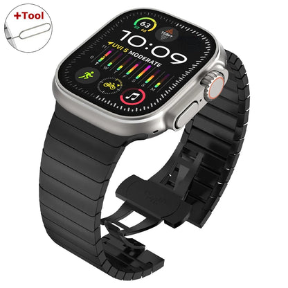 Ultra Titanium Stainless Steel Band for Apple Watch 10–4, 49mm–44mm