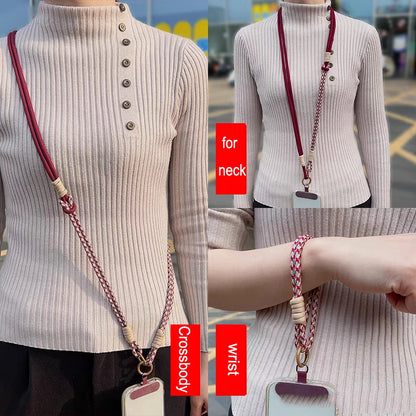 3 in 1 Crossbody Mobile Phone Hanging Rope – Neck, Wrist & Cup Strap
