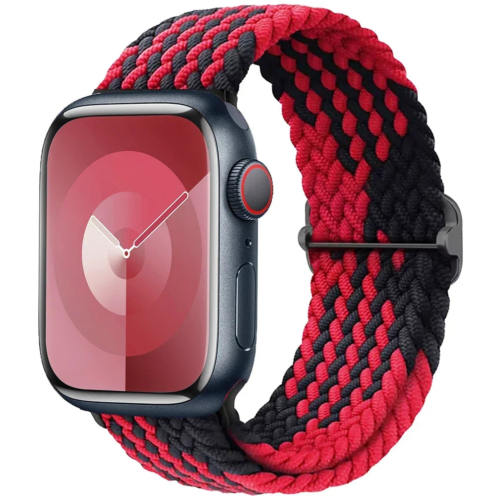 Braided Solo Loop for Apple Watch Ultra 2 & Series 10–3 SE Elastic Band