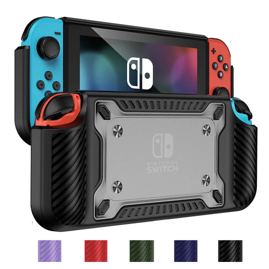 Protective Case for Nintendo Switch OLED – Clear Hard PC Shell with Soft Silicone