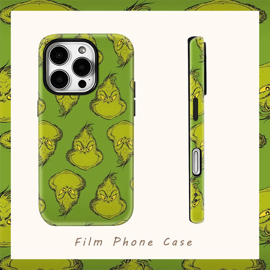 Christmas G-Grinch Face Case for iPhone 16 15 14 13 12 11 X XS XR 8 7 Pro Max