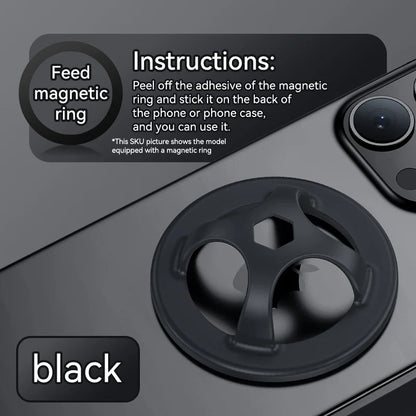 Magnetic Silicone Ring Holder for iPhone 13–15 Pro Max – Stand & Grip