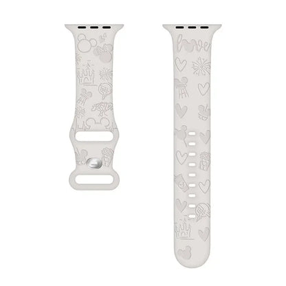 Engraved Silicone Solo Loop Band for Apple Watch Ultra, Series 9–1