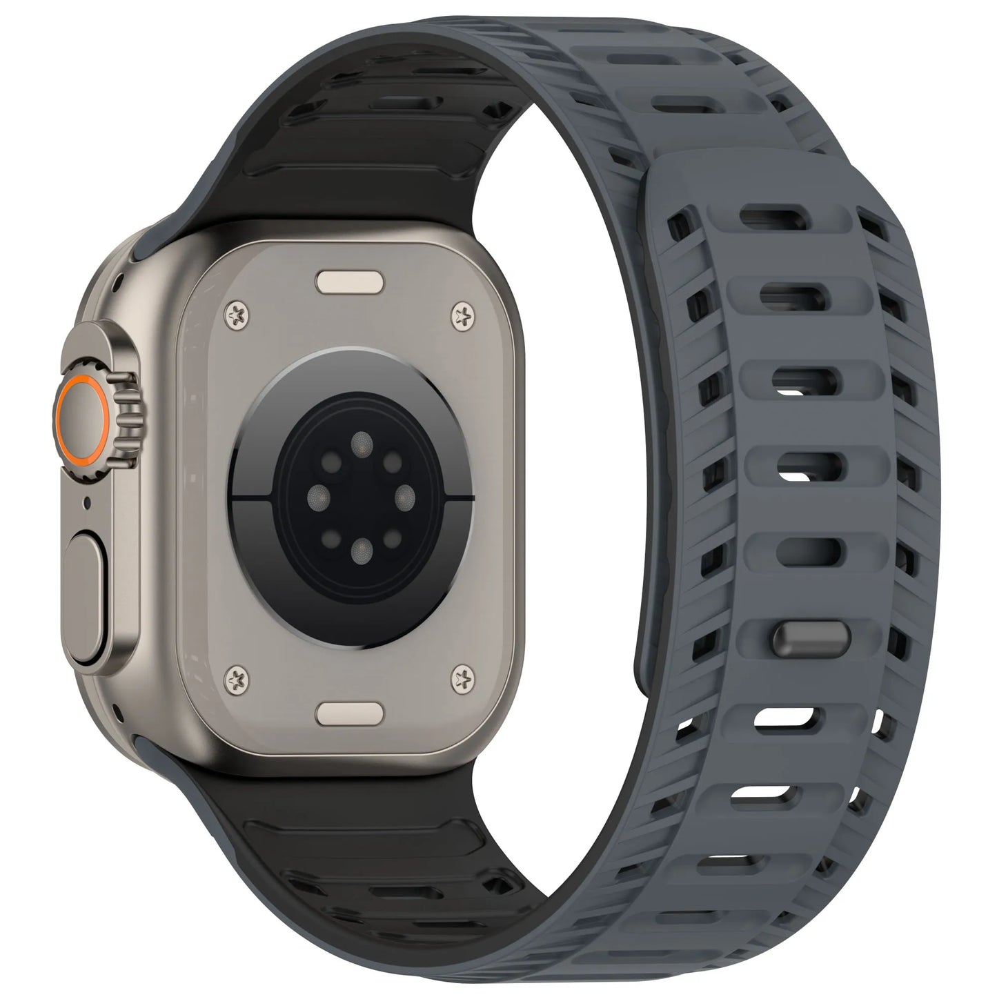 Magnetic Silicone Strap for Apple Watch Ultra 2 & Series 10–7 SE 42–49mm Band