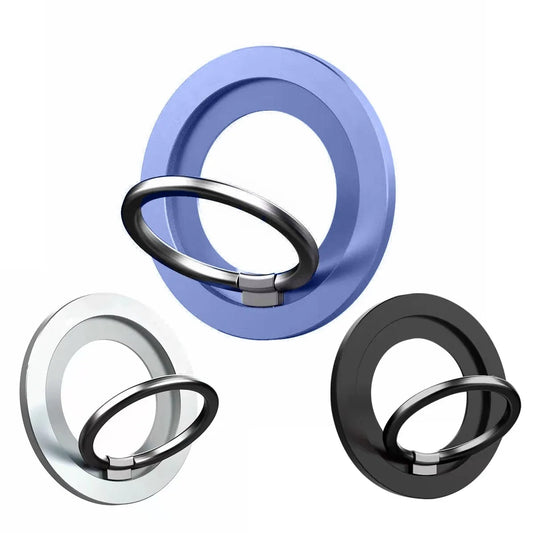 Rotatable Magnetic Phone Ring Holder Stand, Adjustable MagSafe Finger Grip for iPhone 12–14 Pro Max