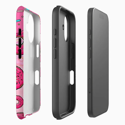 Pink Donut Delight Case for iPhone 17 16 15 14 13 12 11 Pro Max Plus