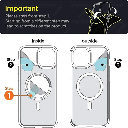 Transparent MagSafe Case for iPhone 11–16 Pro Max – Magnetic Charging