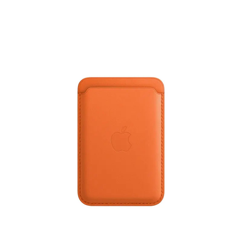 Leather MagSafe Case with Magnetic Card Holder for iPhone 12-16 Pro Max