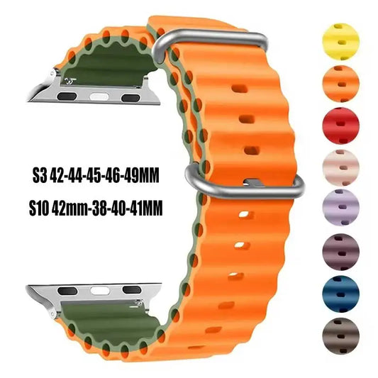 Ocean Strap for Apple Watch Ultra 49mm Series 10 9 8 7 SE in 45–38mm Sizes