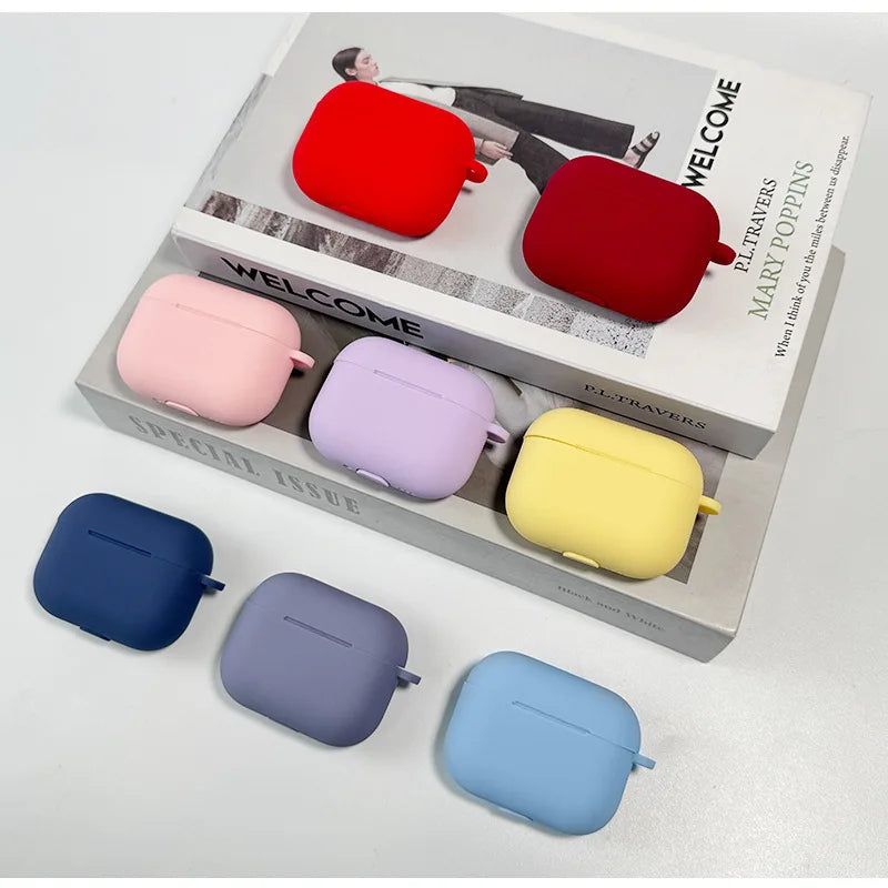 Soft Silicone AirPods Pro 3 Case – Keychain & Cleaning Kit Included