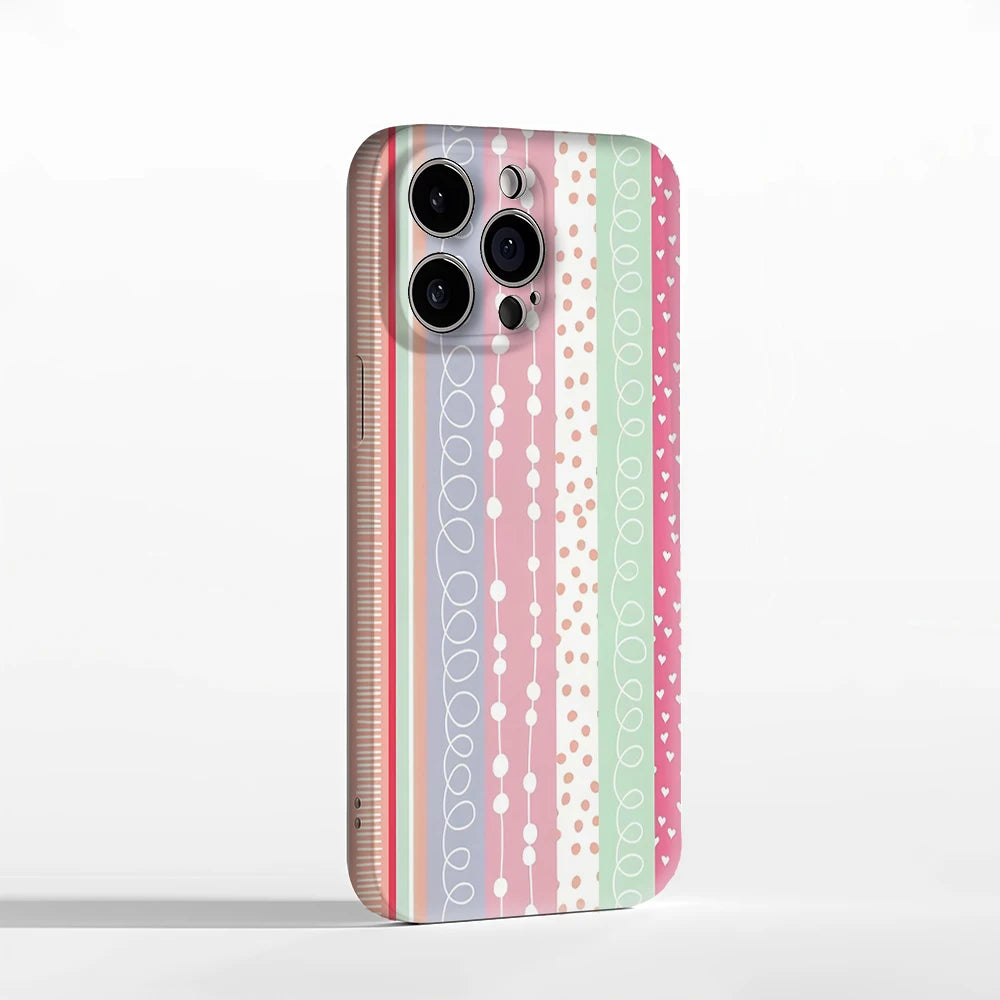 Pastel Striped Patterns Case for iPhone 17 16 15 14 13 12 11 Pro Max Plus