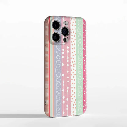 Pastel Striped Patterns Case for iPhone 17 16 15 14 13 12 11 Pro Max Plus