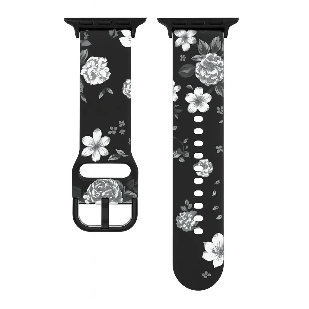 Printed Silicone Strap for Apple Watch Ultra & Series 10–4 | 49–38mm Band