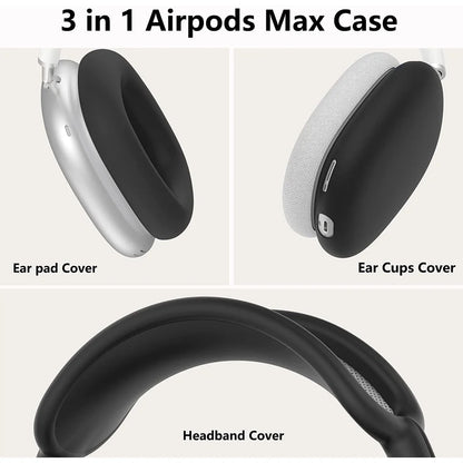 Soft Silicone Protective Case for AirPods Max – Anti-Scratch Cover