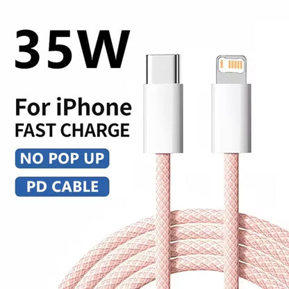 USB-C PD Fast Charging Cable for iPhone 14 13 12 11 X 8 Plus 1m 2m