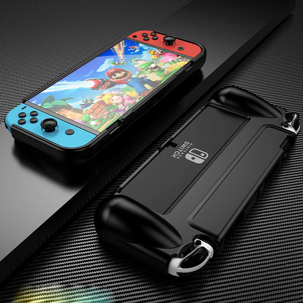 Shockproof TPU Case for Nintendo Switch OLED – Silicone Back Protective Shell