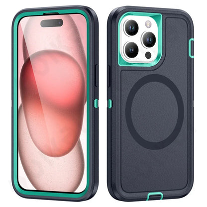 Rugged MagSafe Kickstand Case for iPhone 16 15 14 Pro Max Plus