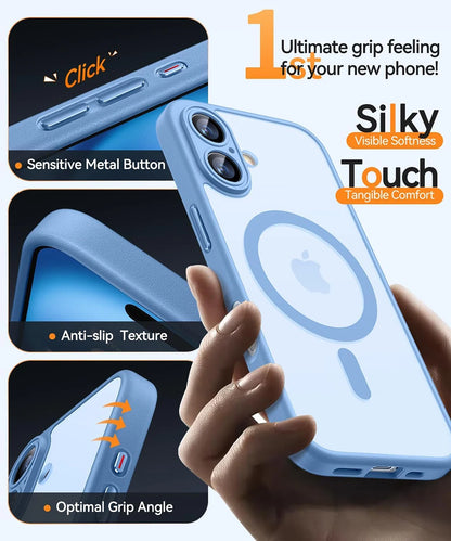 Magnetic Matte Armor Shockproof Case for iPhone 13 14 Pro Max MagSafe